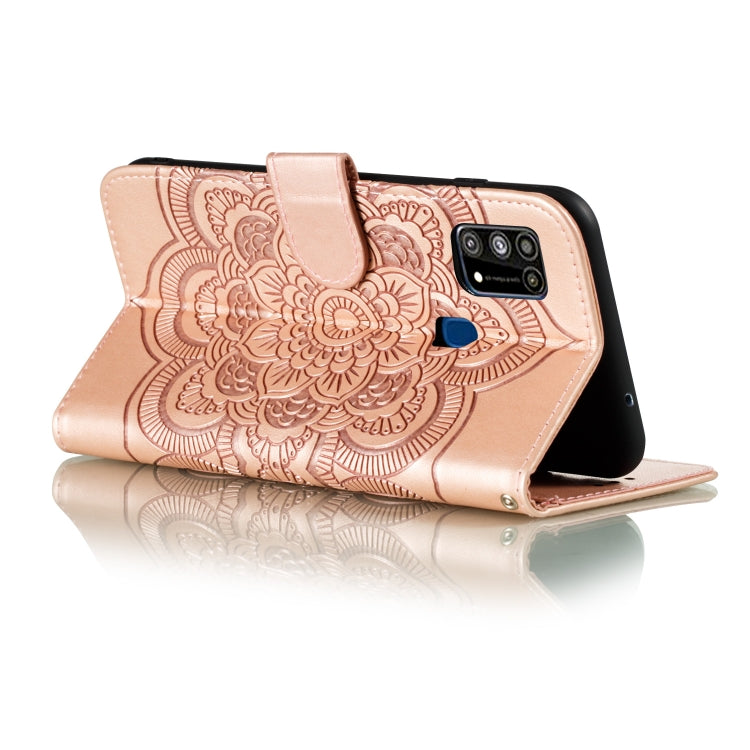 For Galaxy M31 Mandala Embossing Pattern Horizontal Flip PU Leather Case with Holder & Card Slots & Walle & Lanyard