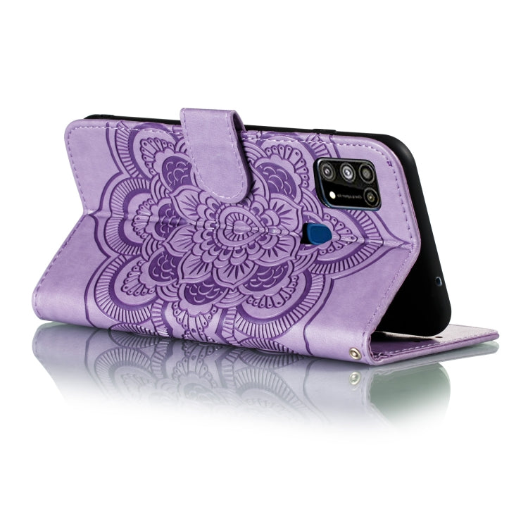 For Galaxy M31 Mandala Embossing Pattern Horizontal Flip PU Leather Case with Holder & Card Slots & Walle & Lanyard