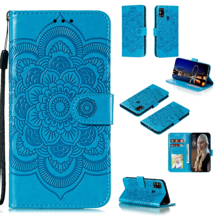 For Galaxy M31 Mandala Embossing Pattern Horizontal Flip PU Leather Case with Holder & Card Slots & Walle & Lanyard
