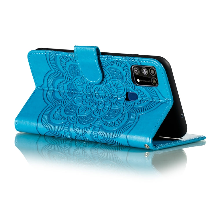 For Galaxy M31 Mandala Embossing Pattern Horizontal Flip PU Leather Case with Holder & Card Slots & Walle & Lanyard
