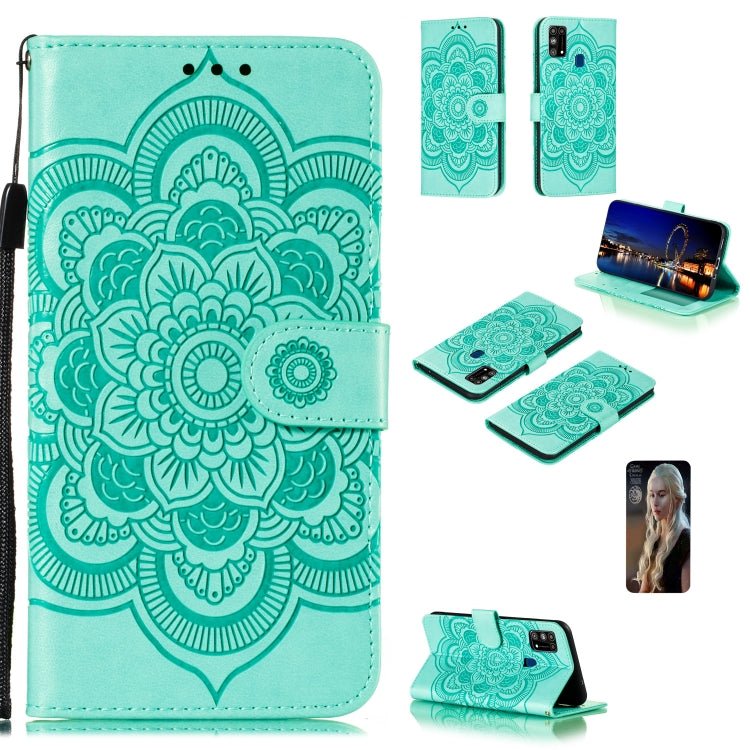 For Galaxy M31 Mandala Embossing Pattern Horizontal Flip PU Leather Case with Holder & Card Slots & Walle & Lanyard