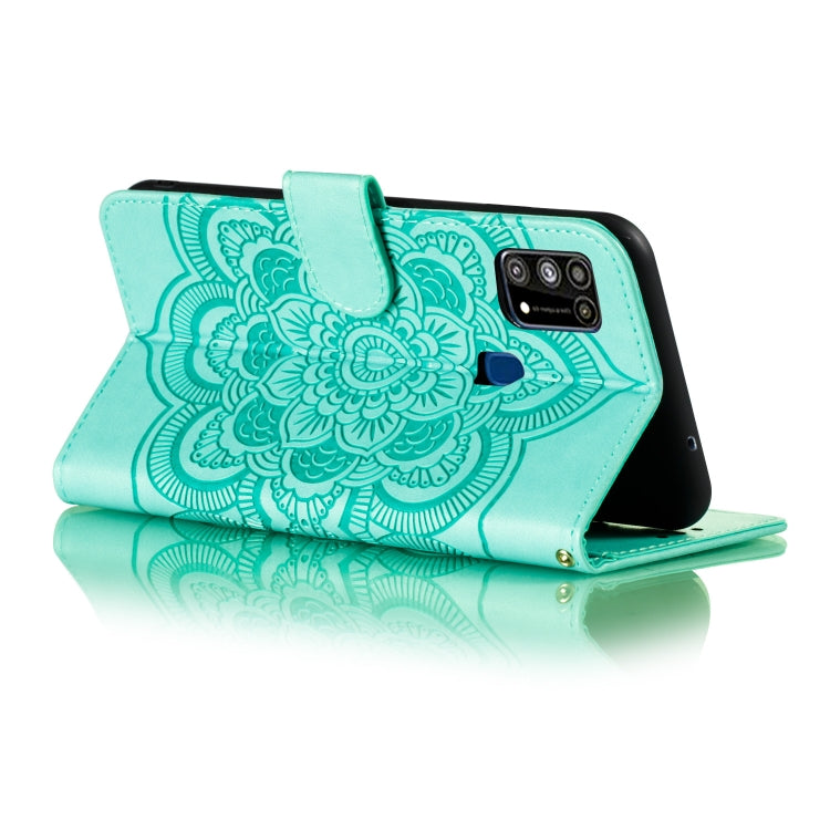 For Galaxy M31 Mandala Embossing Pattern Horizontal Flip PU Leather Case with Holder & Card Slots & Walle & Lanyard