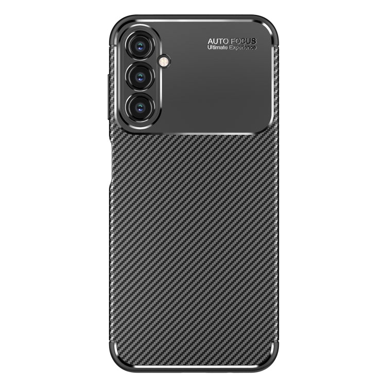 For Samsung Galaxy A24 4G Carbon Fiber Texture Shockproof TPU Phone Case(Black)