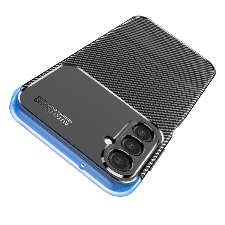 For Samsung Galaxy A24 4G Carbon Fiber Texture Shockproof TPU Phone Case(Black)