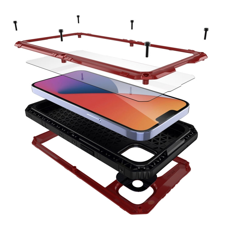 For iPhone 14 RedPepper Wolf 360 Full Body Rugged