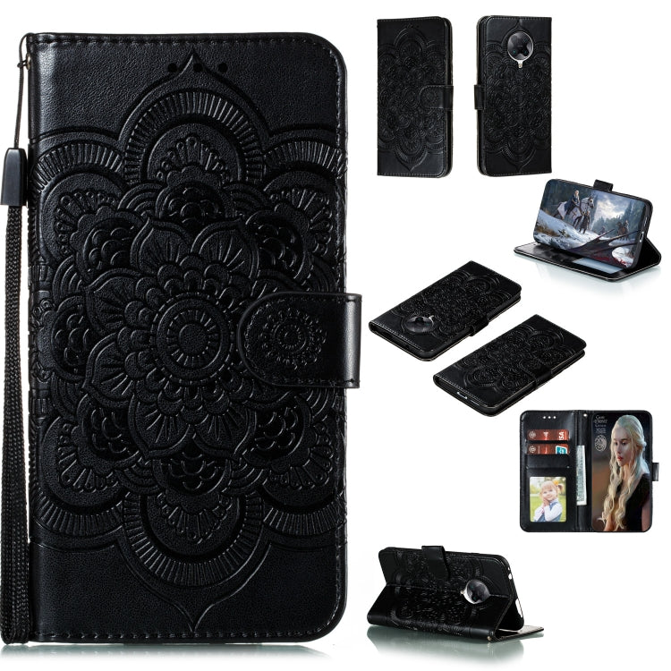 For Xiaomi Redmi K30 Pro Mandala Embossing Pattern Horizontal Flip PU Leather Case with Holder & Card Slots & Walle & Lanyard