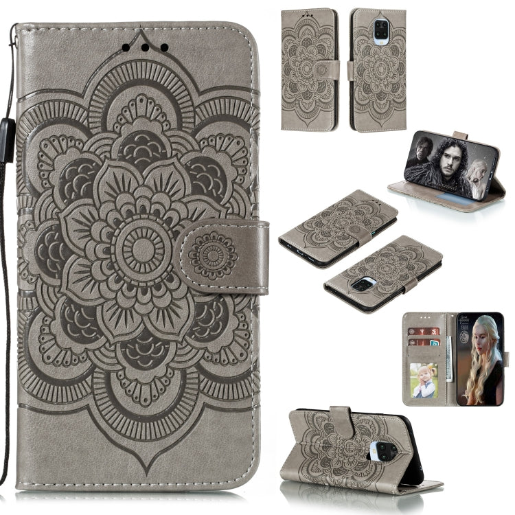 For Xiaomi Redmi Note 9 Pro Max Mandala Embossing Pattern Horizontal Flip PU Leather Case with Holder & Card Slots & Walle & Lanyard