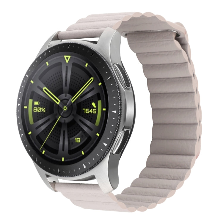 For Amazfit GTS 4 / GTS 4 Mini / GTS 3 20mm Universal Magnetic Loop Leather Watch Band