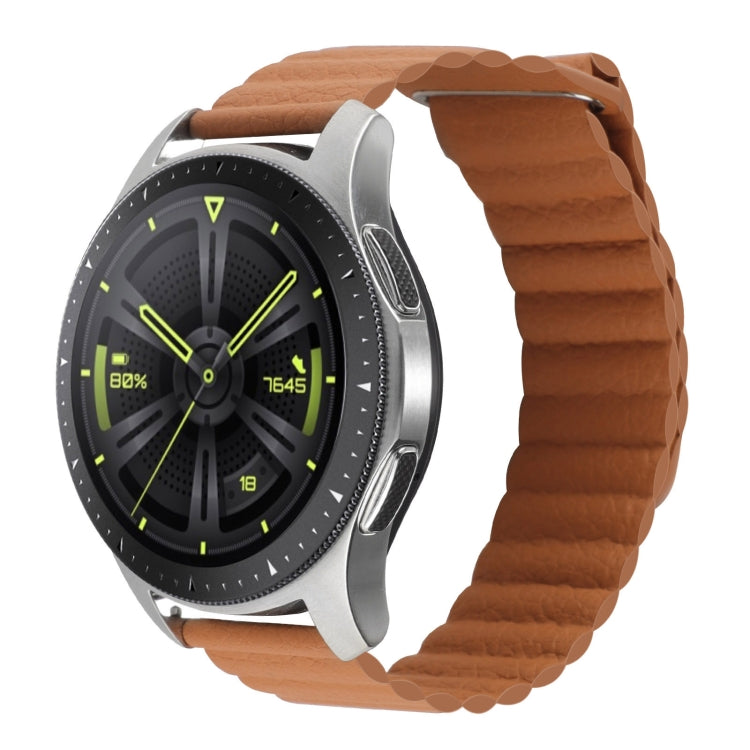 For Amazfit GTS 4 / GTS 4 Mini / GTS 3 20mm Universal Magnetic Loop Leather Watch Band