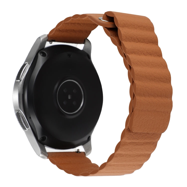 For Amazfit GTS 4 / GTS 4 Mini / GTS 3 20mm Universal Magnetic Loop Leather Watch Band