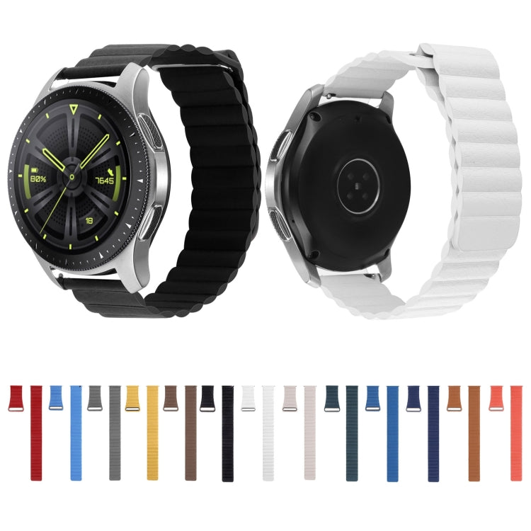 For Amazfit GTS 4 / GTS 4 Mini / GTS 3 20mm Universal Magnetic Loop Leather Watch Band