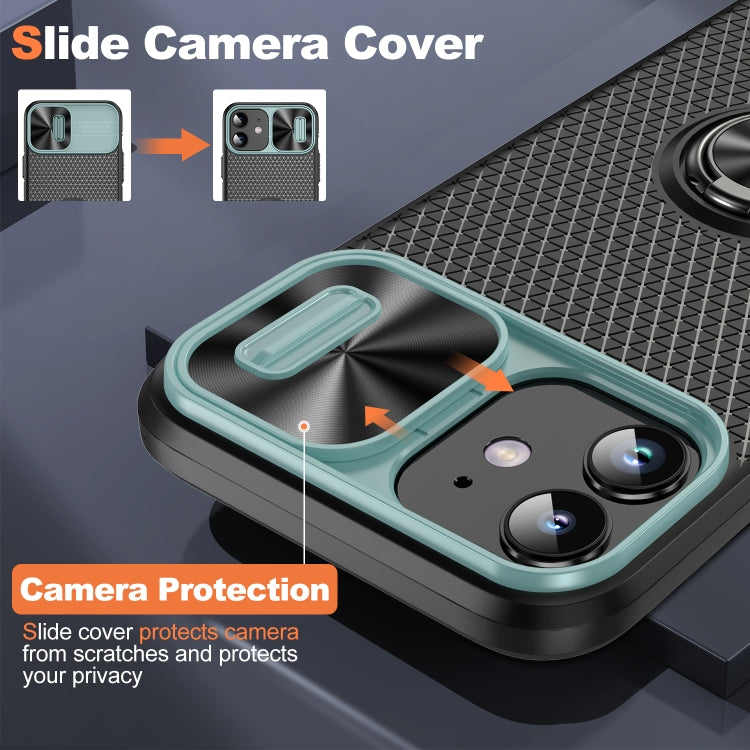 For iPhone 14 Plus Sliding Camshield Armor Phone Case with Ring Holder