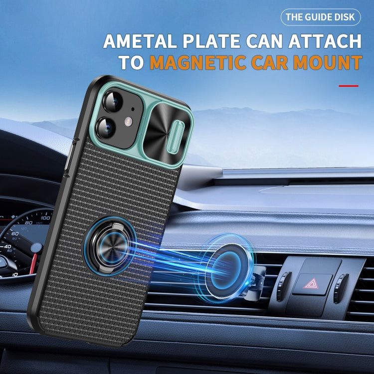For iPhone 14 Plus Sliding Camshield Armor Phone Case with Ring Holder