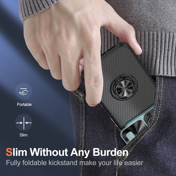For iPhone 13 Sliding Camshield Armor Phone Case with Ring Holder