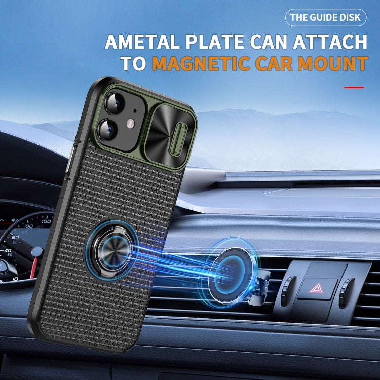 For iPhone 13 Sliding Camshield Armor Phone Case with Ring Holder