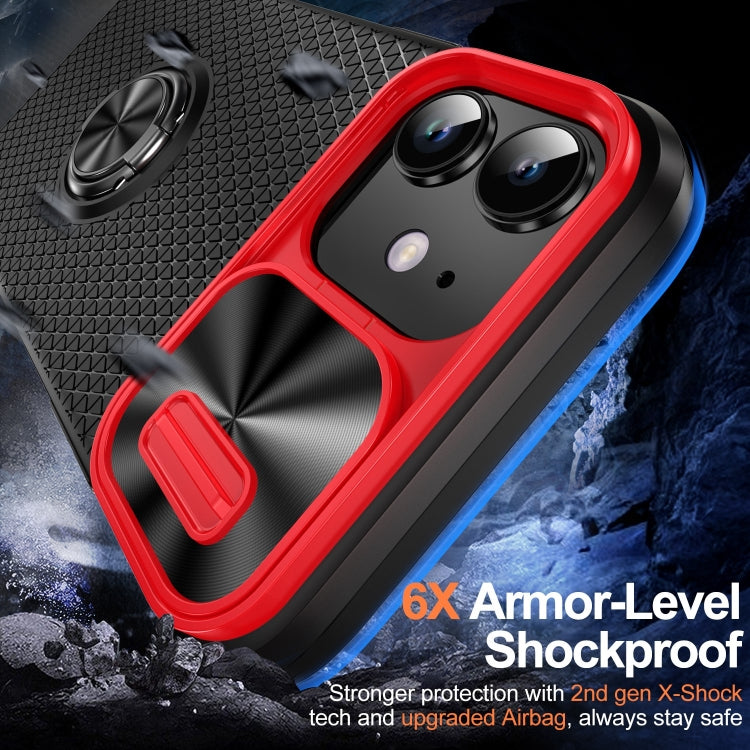 For iPhone 12 Sliding Camshield Armor Phone Case with Ring Holder