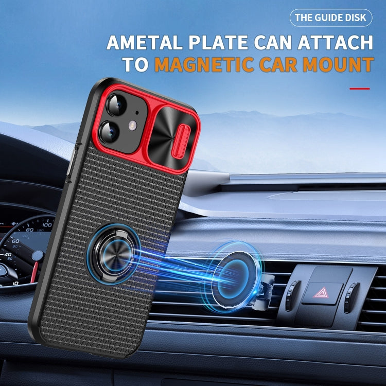 For iPhone 12 Sliding Camshield Armor Phone Case with Ring Holder
