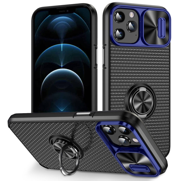 For iPhone 12 Pro Sliding Camshield Armor Phone Case with Ring Holder