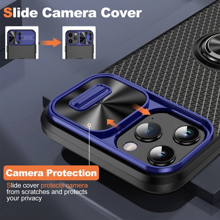 For iPhone 12 Pro Sliding Camshield Armor Phone Case with Ring Holder