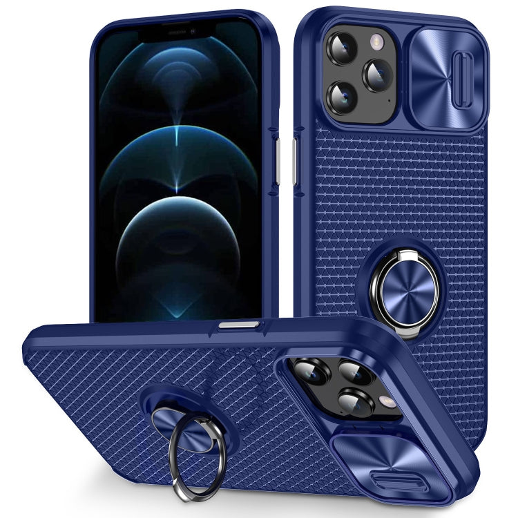 For iPhone 12 Pro Sliding Camshield Armor Phone Case with Ring Holder