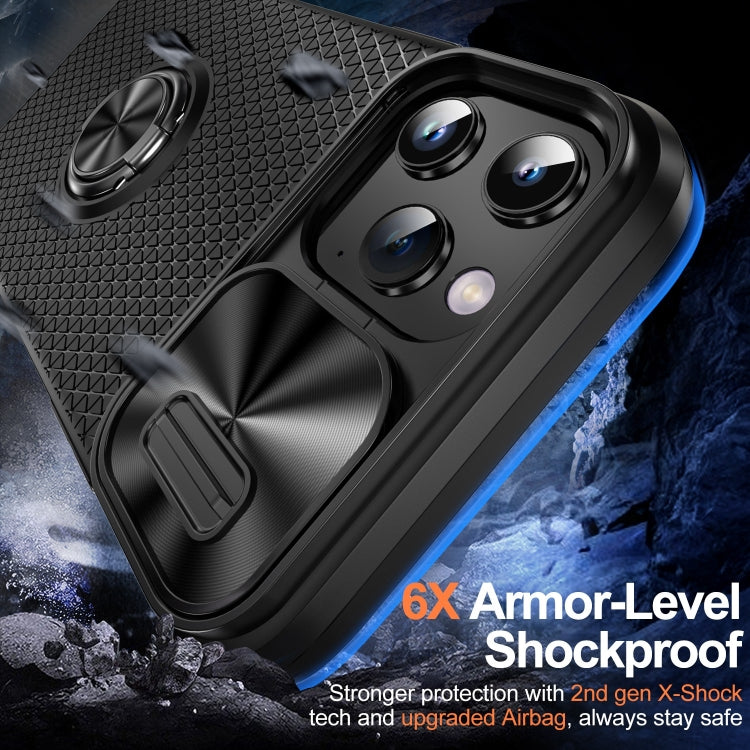 For iPhone 12 Pro Sliding Camshield Armor Phone Case with Ring Holder