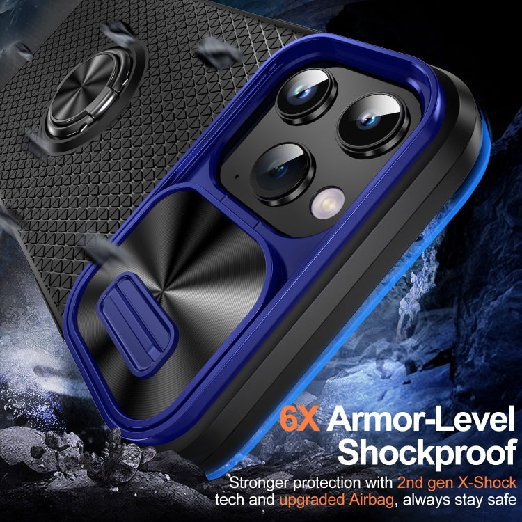 For iPhone 12 Pro Max Sliding Camshield Armor Phone Case with Ring Holder