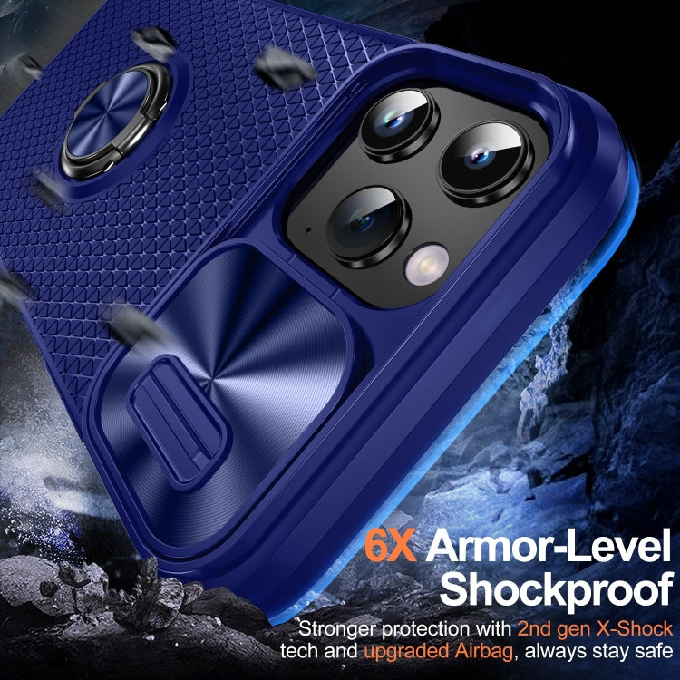 For iPhone 12 Pro Max Sliding Camshield Armor Phone Case with Ring Holder