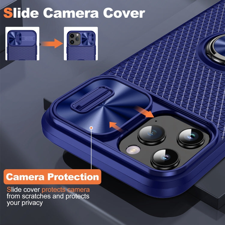 For iPhone 12 Pro Max Sliding Camshield Armor Phone Case with Ring Holder