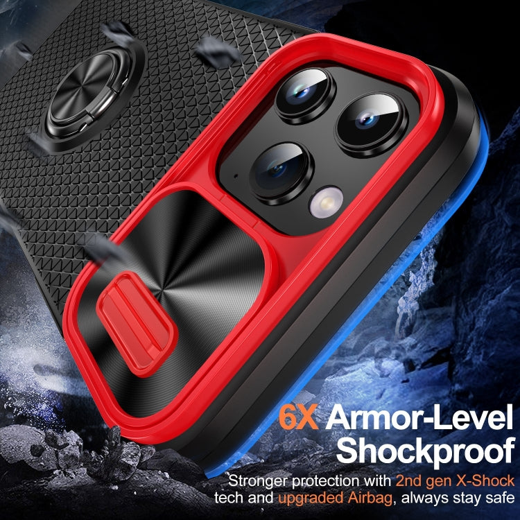 For iPhone 12 Pro Max Sliding Camshield Armor Phone Case with Ring Holder