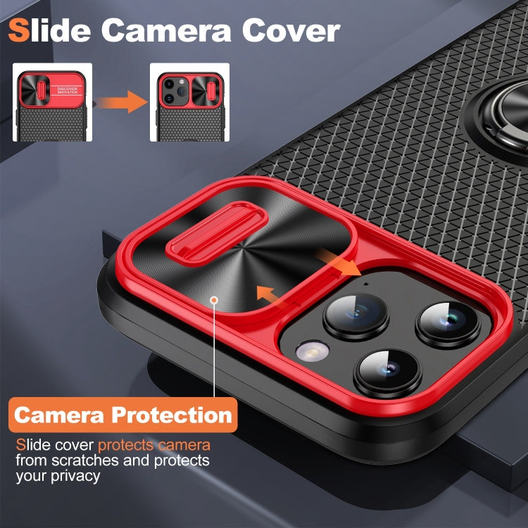 For iPhone 12 Pro Max Sliding Camshield Armor Phone Case with Ring Holder