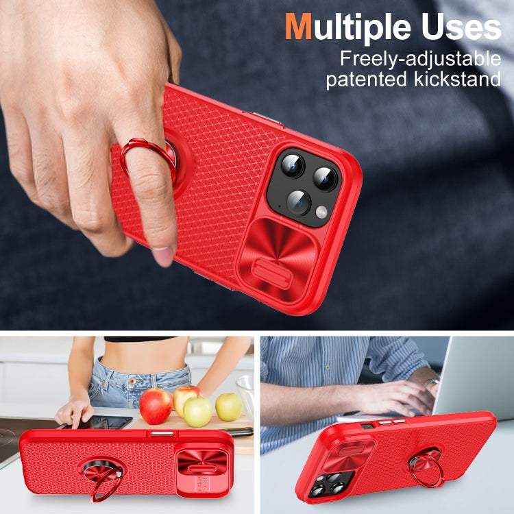 For iPhone 12 Pro Max Sliding Camshield Armor Phone Case with Ring Holder