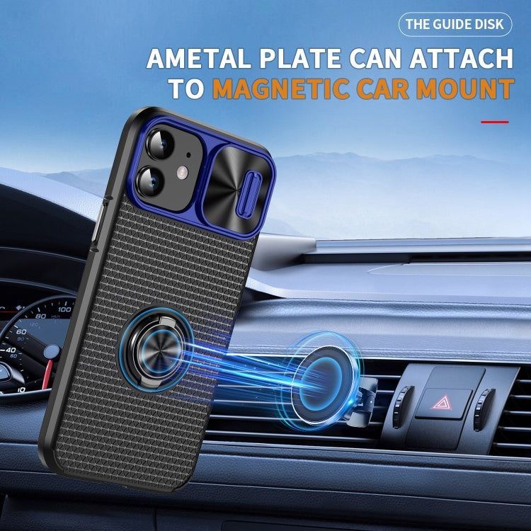 For iPhone 11 Sliding Camshield Armor Phone Case with Ring Holder