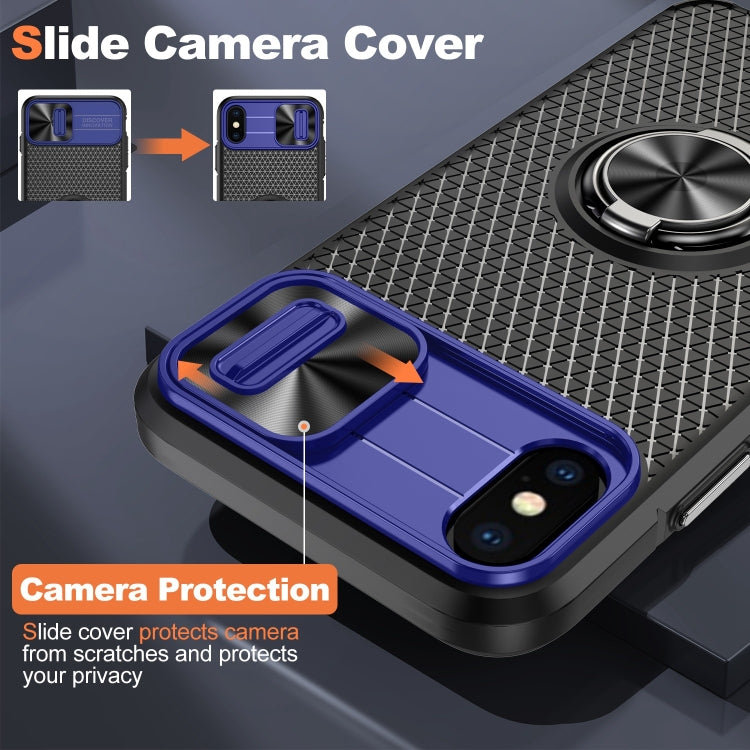 For iPhone X / XS Sliding Camshield Armor Phone Case with Ring Holder