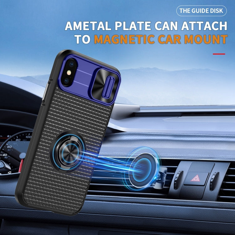 For iPhone X / XS Sliding Camshield Armor Phone Case with Ring Holder