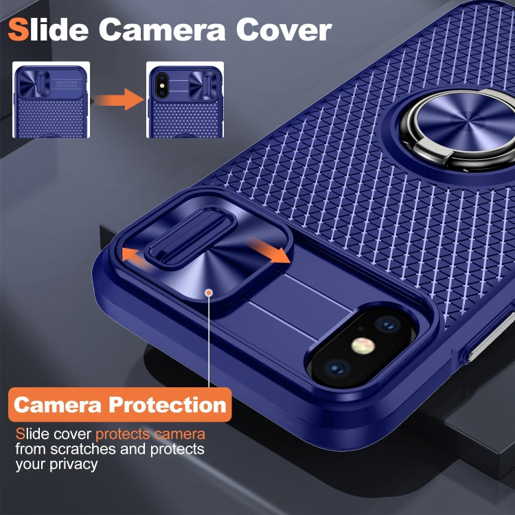 For iPhone X / XS Sliding Camshield Armor Phone Case with Ring Holder