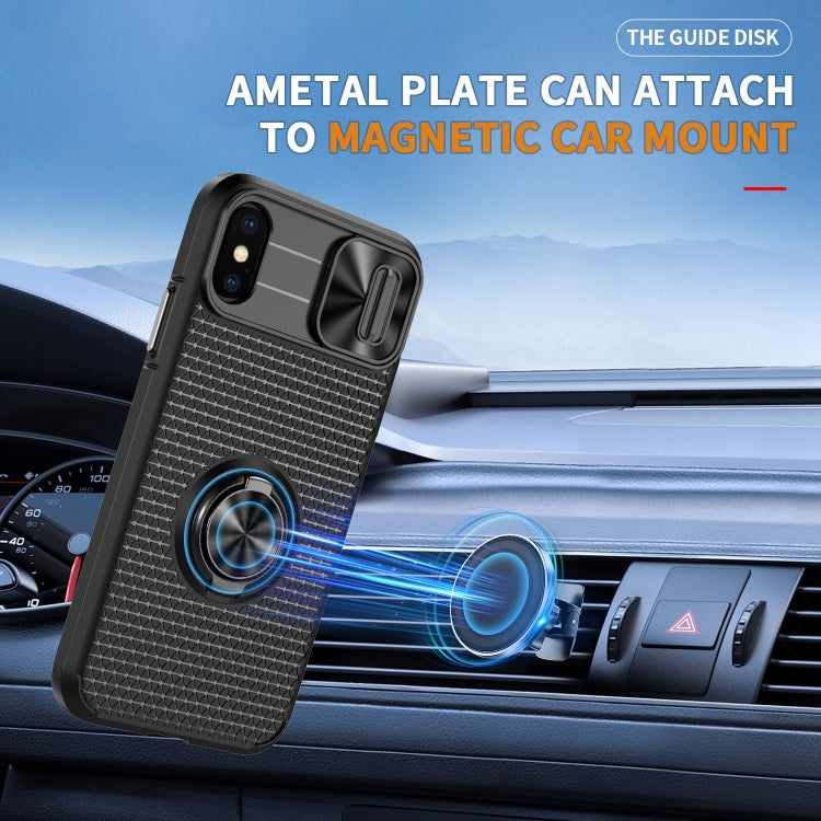 For iPhone X / XS Sliding Camshield Armor Phone Case with Ring Holder