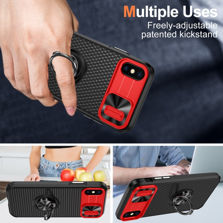 For iPhone X / XS Sliding Camshield Armor Phone Case with Ring Holder