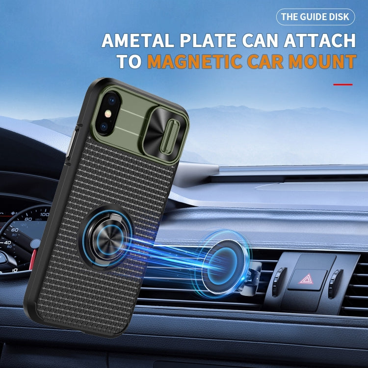 For iPhone X / XS Sliding Camshield Armor Phone Case with Ring Holder