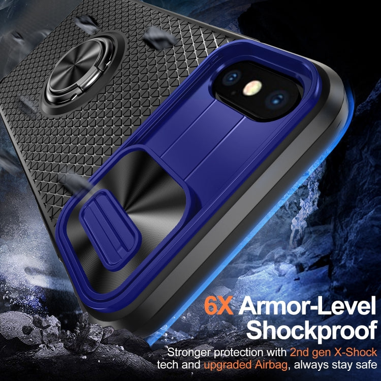 For iPhone XS Max Sliding Camshield Armor Phone Case with Ring Holder