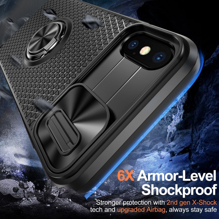 For iPhone XS Max Sliding Camshield Armor Phone Case with Ring Holder