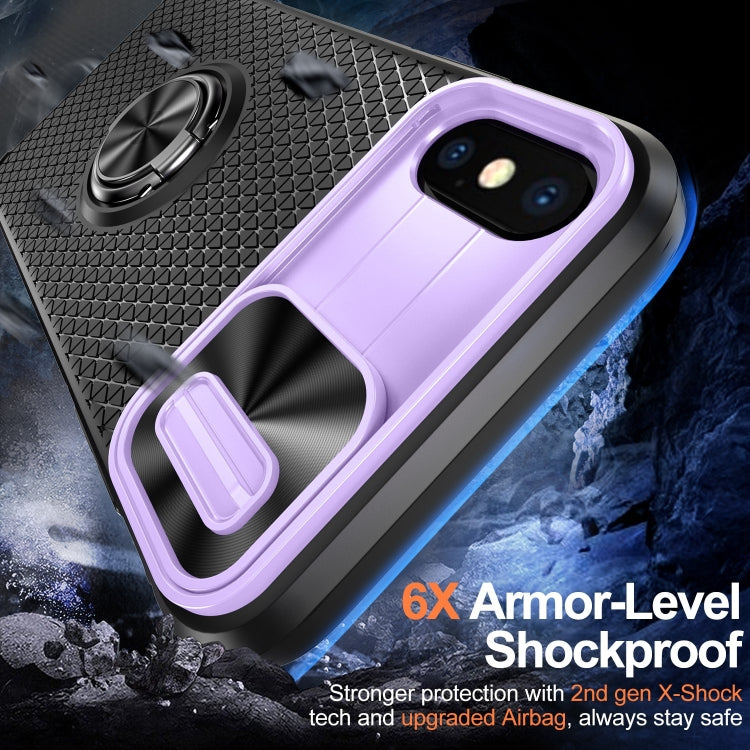 For iPhone XS Max Sliding Camshield Armor Phone Case with Ring Holder