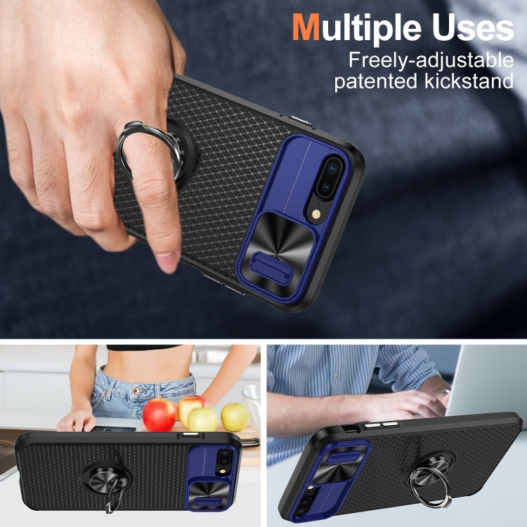 For iPhone SE 2022 / 2020 / 7 / 8 Sliding Camshield Armor Phone Case with Ring Holder