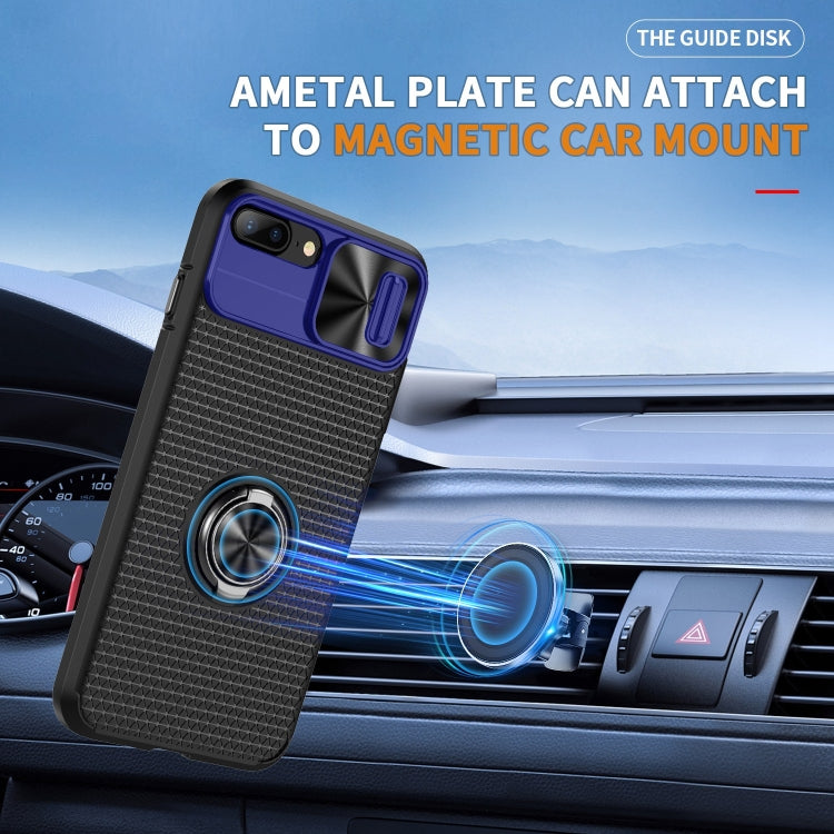 For iPhone SE 2022 / 2020 / 7 / 8 Sliding Camshield Armor Phone Case with Ring Holder