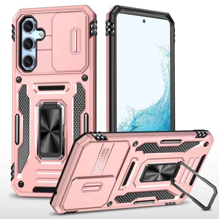 For Samsung Galaxy A54 5G Armor PC + TPU Camera Shield Phone Case