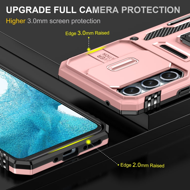 For Samsung Galaxy A54 5G Armor PC + TPU Camera Shield Phone Case