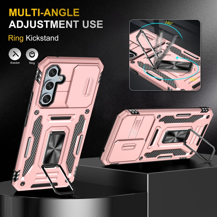 For Samsung Galaxy A54 5G Armor PC + TPU Camera Shield Phone Case
