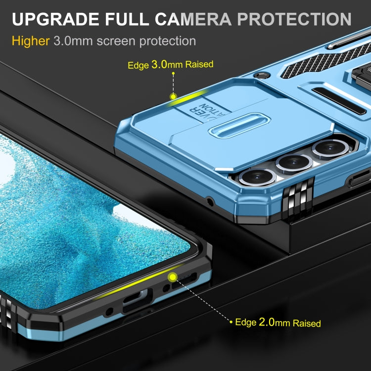 For Samsung Galaxy A54 5G Armor PC + TPU Camera Shield Phone Case
