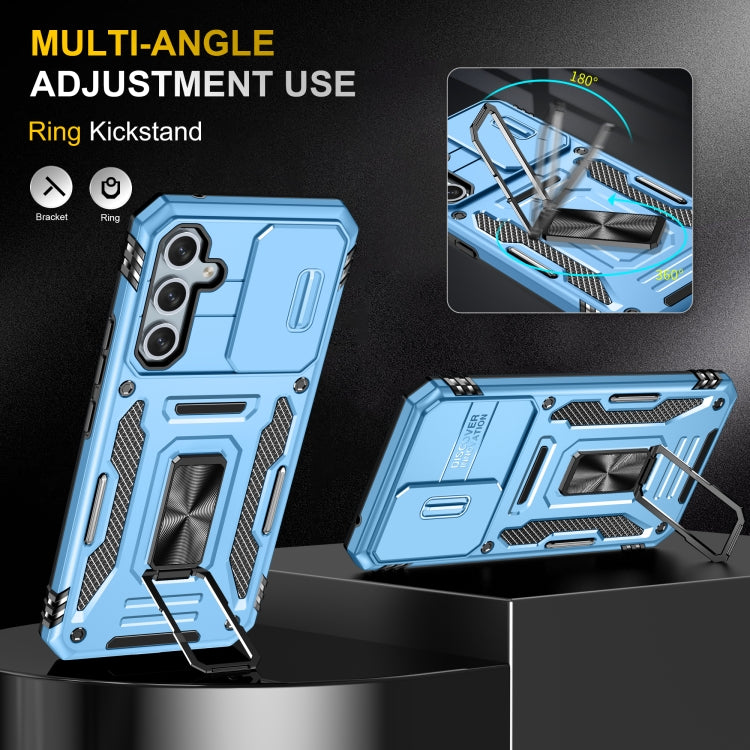 For Samsung Galaxy A54 5G Armor PC + TPU Camera Shield Phone Case