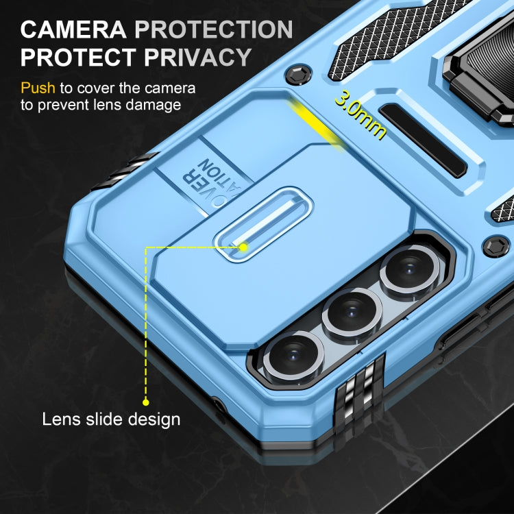 For Samsung Galaxy A54 5G Armor PC + TPU Camera Shield Phone Case