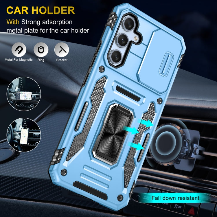 For Samsung Galaxy A54 5G Armor PC + TPU Camera Shield Phone Case